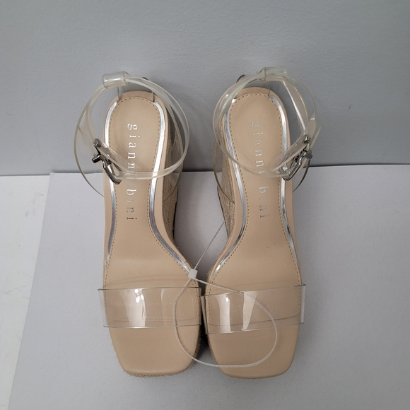 Gianni Bini Safina Three Clear Platform Espadrille Wedges - Picture 10 of 12
